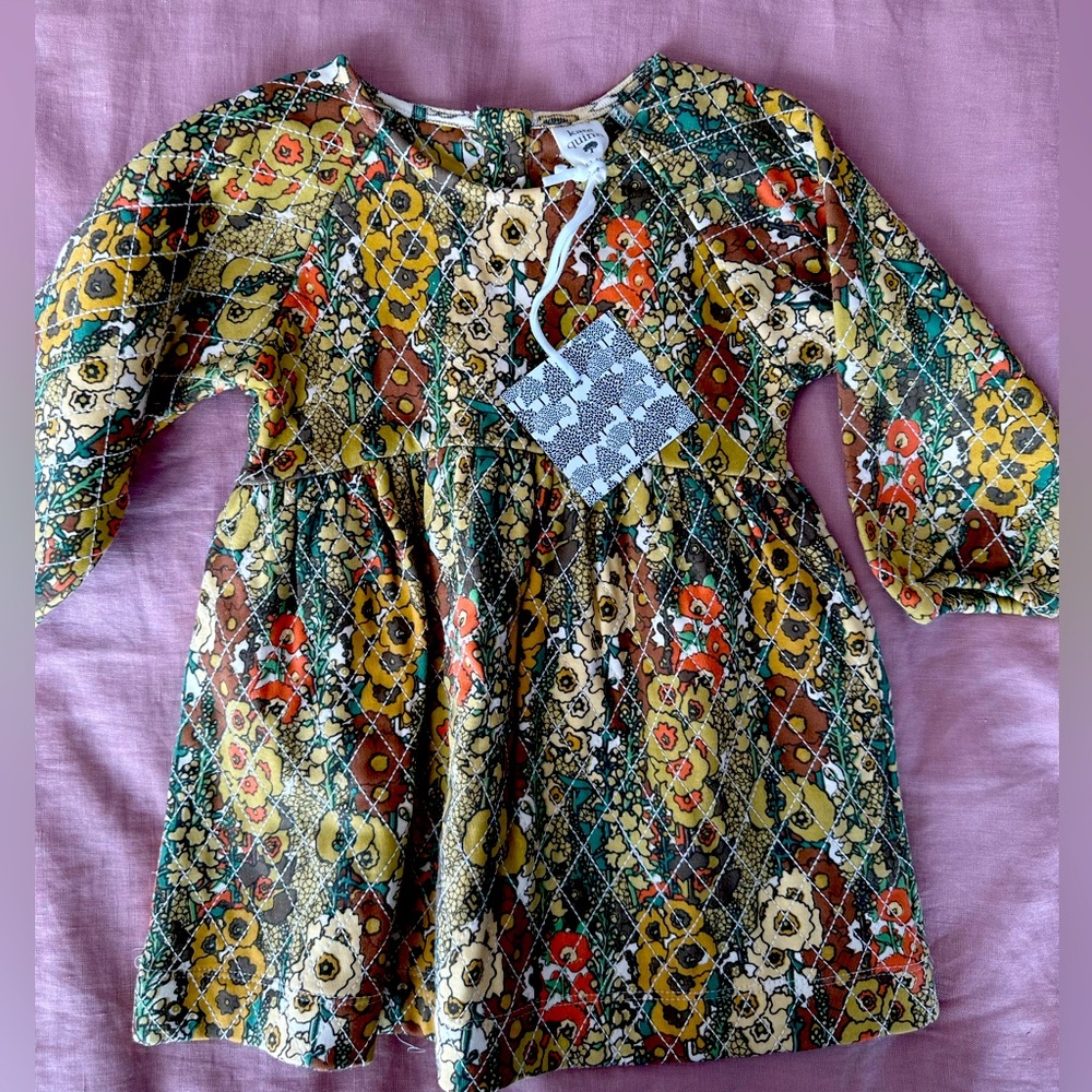Kate Quinn fall hollyhock quilted cotton dress